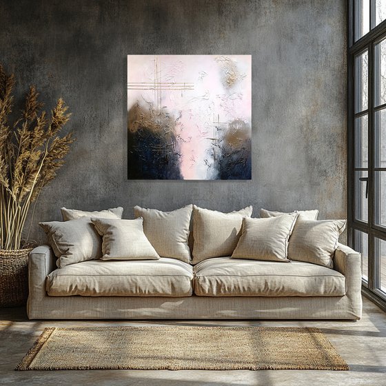 Auric Veil Pink Gold Navy