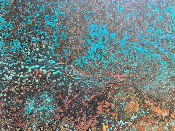 "The Blue Hour" Copper Patina Wall Art