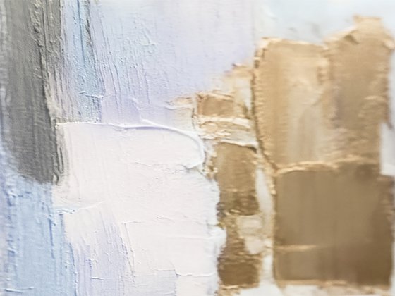 Blue and Gold Abstract