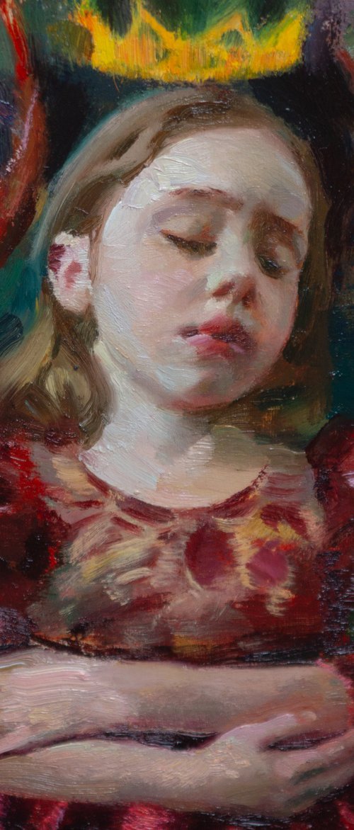 The Golden Crown - Original Figurative Art by Anastasia Borodina