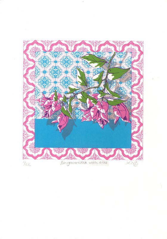 Bougainvillea with tiles