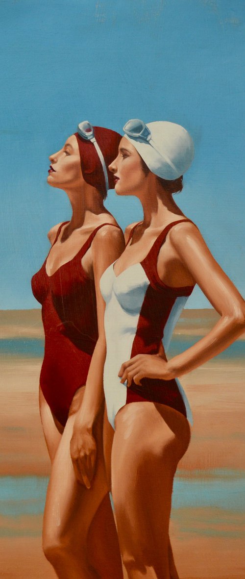 Sentinels - in burgundy by Johnny Popkess