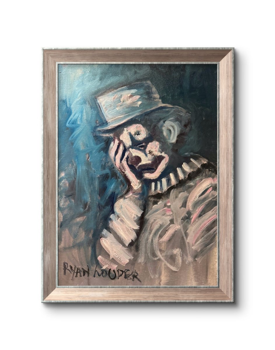 Expressive Portrait Oil Painting By Ryan Louder, 20 X 30", The Politician, Original Artwork