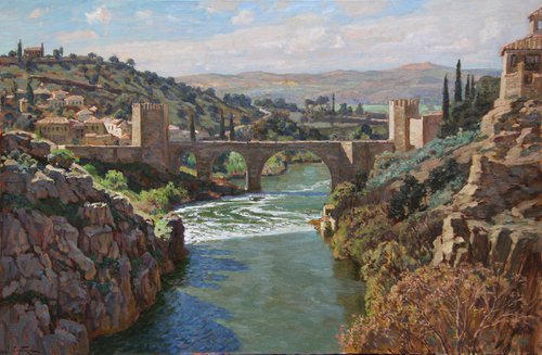 Toledo. San-Martin bridge by Anatolii Korobkin