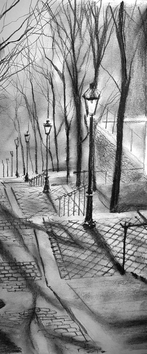 PARIS MONTMARTRE STAIRS by Nicolas GOIA