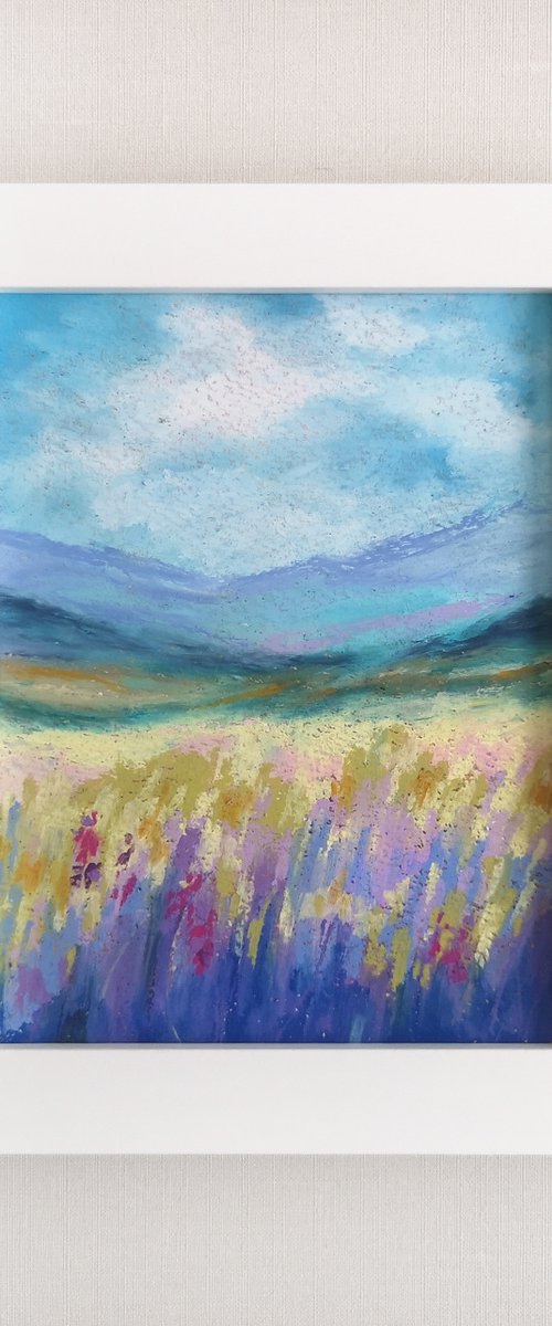 Mountain landscape "Lavender field" by Olga Grigo