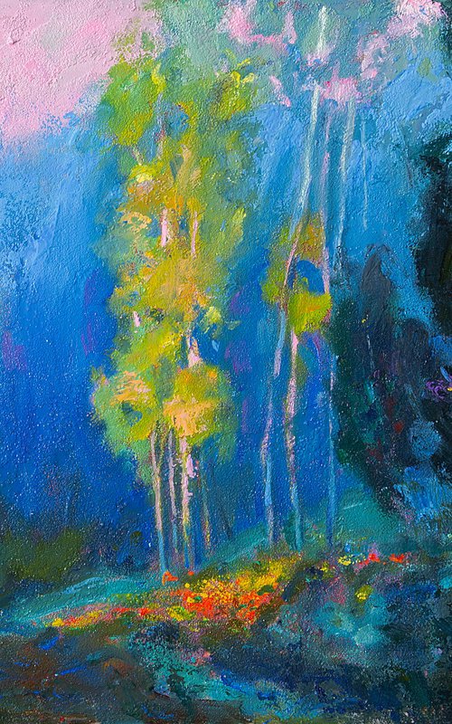 Morning in the Autumn Forest by Daria Zavadenko