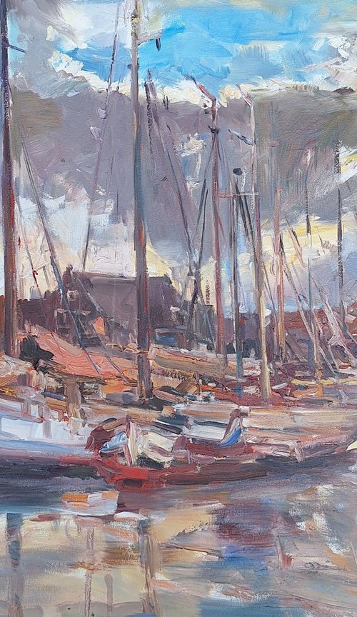 Monnickendam. Clouds by Anna Pavlova