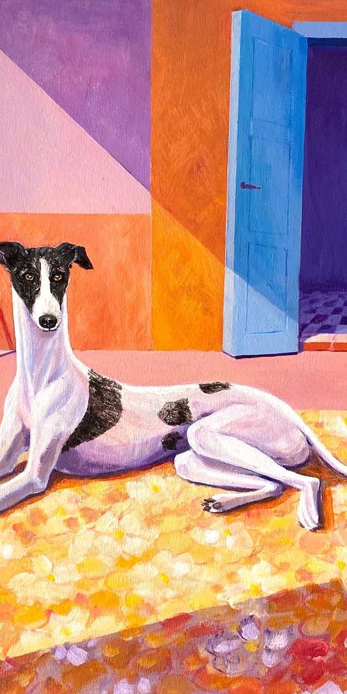 Keeper of the Light. Spanish Greyhound by Anastasia Mamoshina