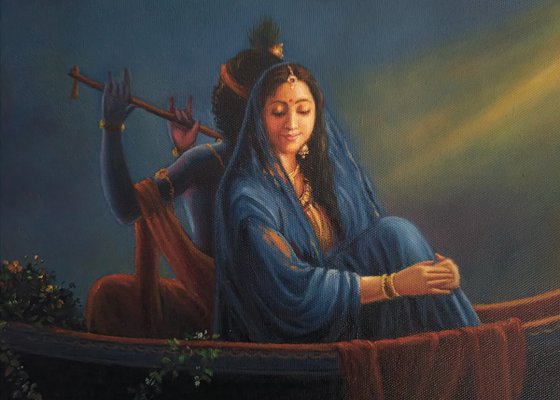 The Royal Raas Night (Vol 1)| Oil Painting By Hari Om Singh