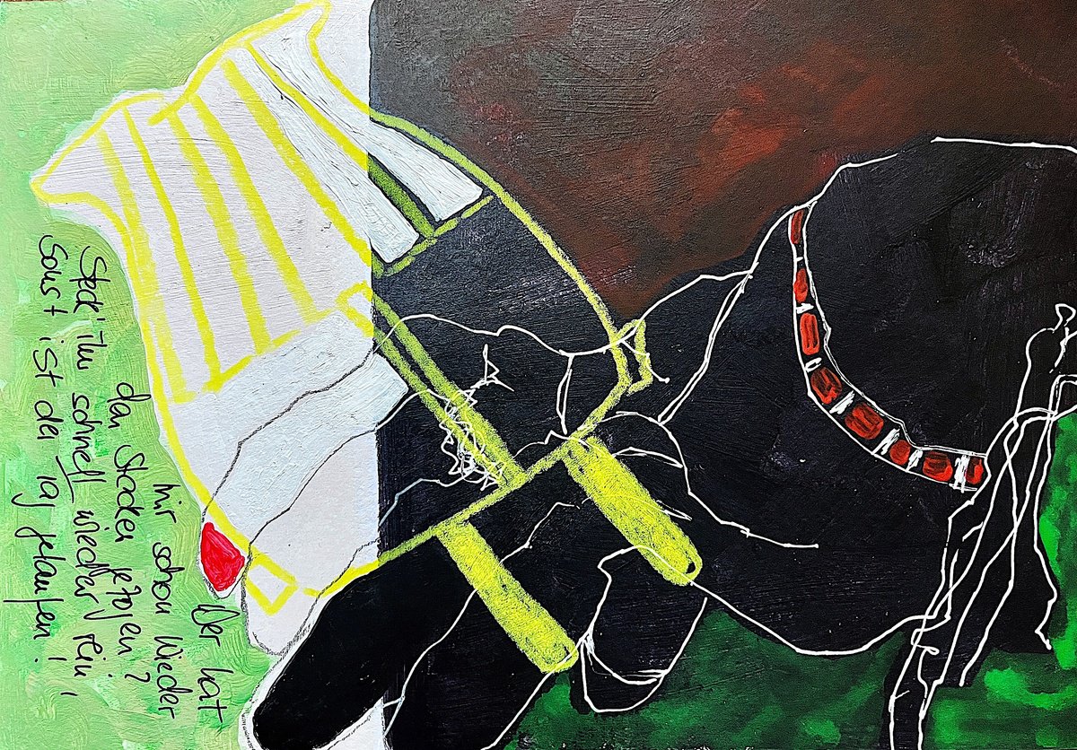 Abstract Acrylic Painting By Marita Tobner, 8 X 6", Stecker Los, Original Artwork