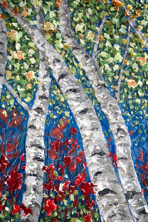 Birchlight Reverie Textured Aspen Trees