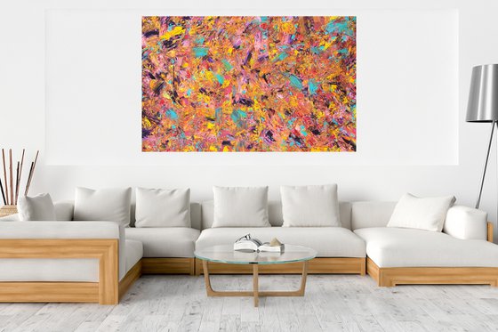 Crazy beautiful Vol. 2 - large  abstract palette knife  painting