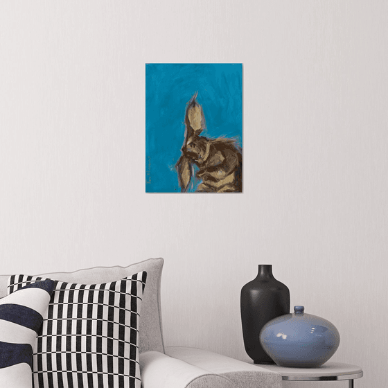 Portrait of a cute rabbit - animal portrait