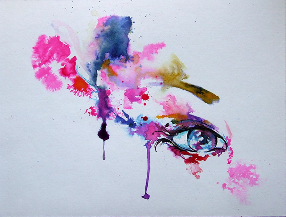 The Blue Of Your Eyes Watercolour Artfinder