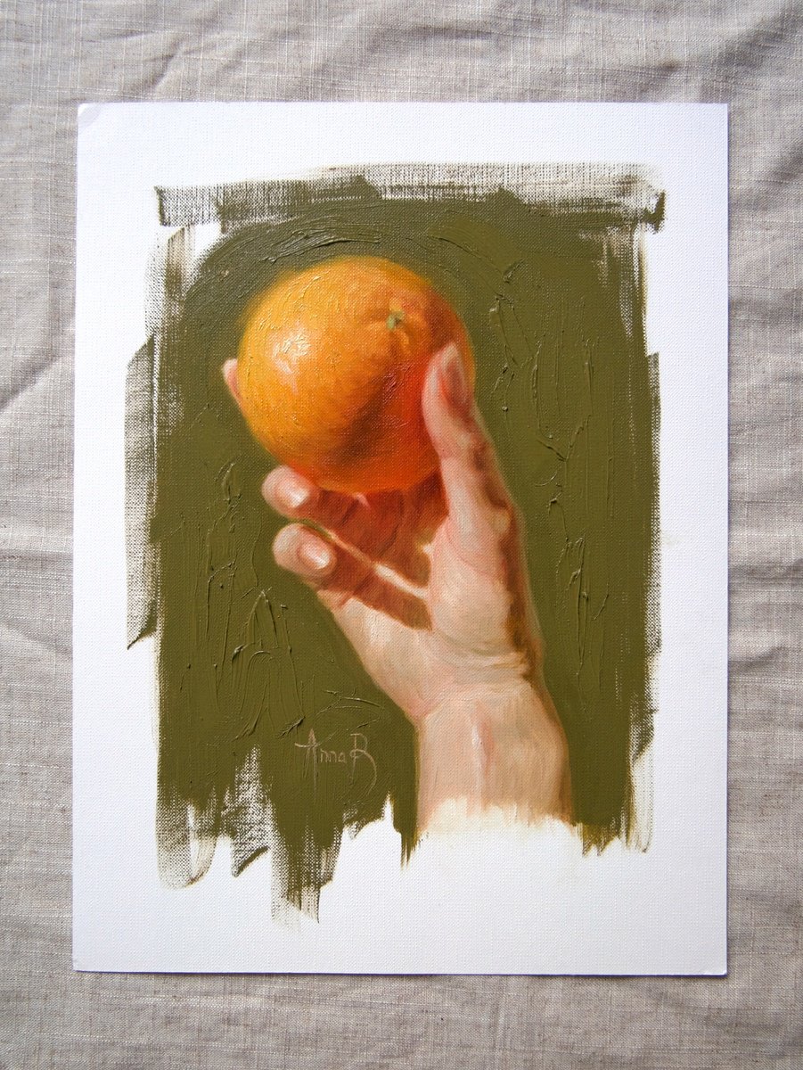 Photorealistic Still Life Oil Painting By Anna Bernadskaya, 9 X 13, Summer Hues, Original Artwork