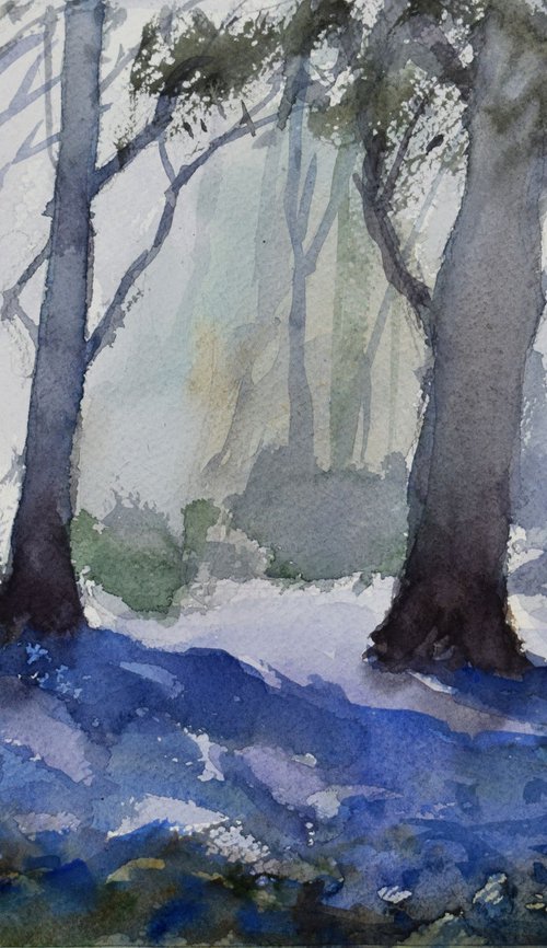 Bluebell woods ,Cornwall - IV by Goran Žigolić Watercolors