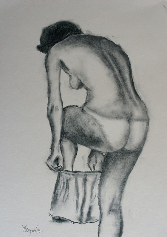 Female Figure #77 Charcoal