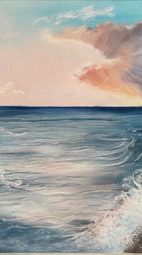 Seascape and spray by Maxine Taylor