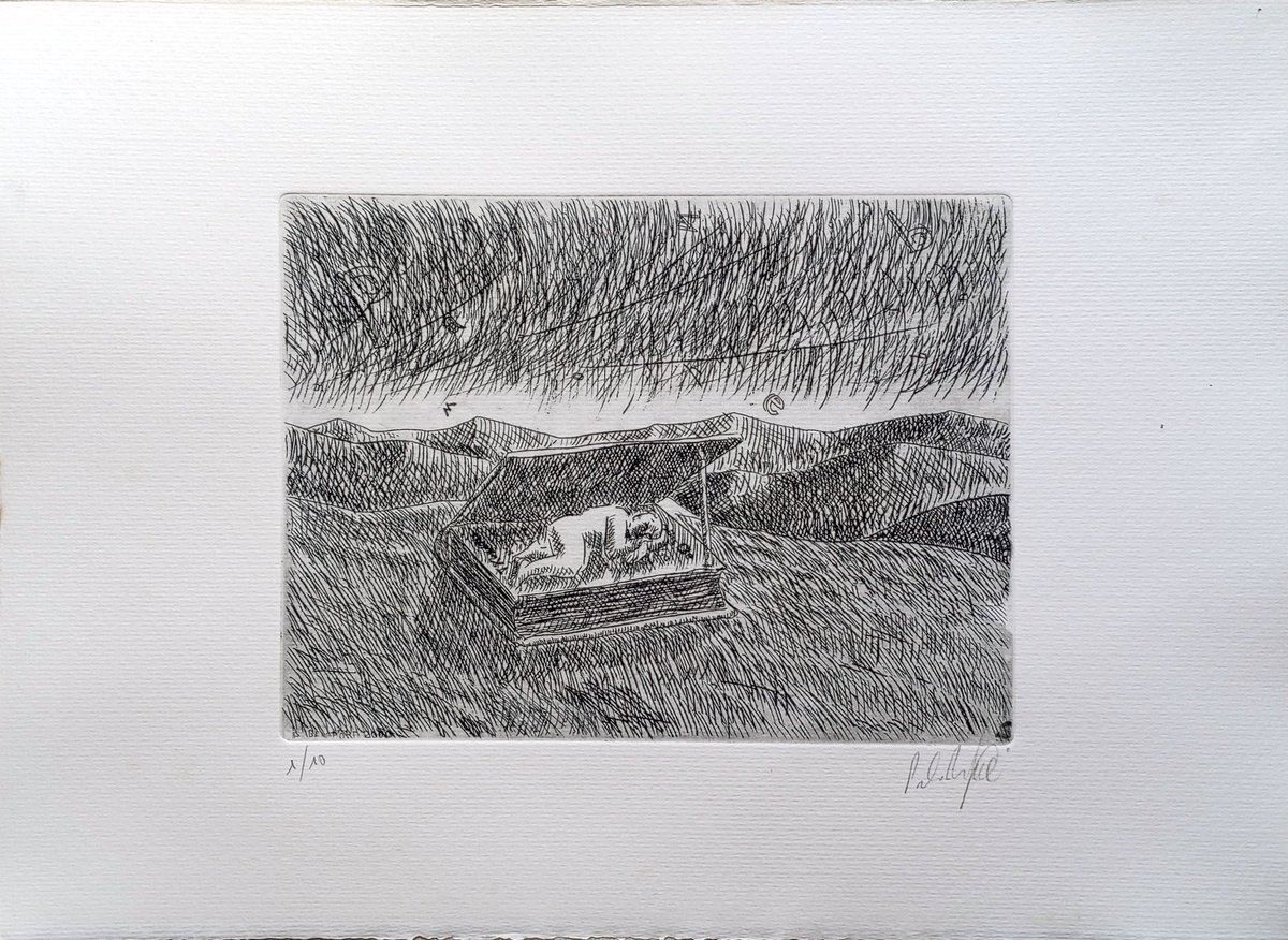 Surrealistic Etchings & Engravings , Sleeping By Paolo Beneforti, 14 X 10, Artwork For Sale On Artfinder