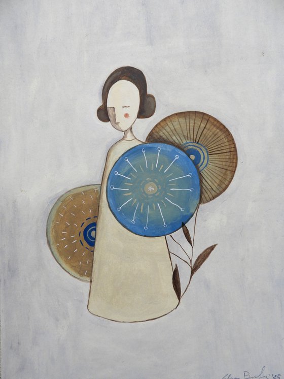 The woman and the flowers