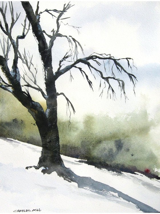 Winter - Original Watercolor Painting