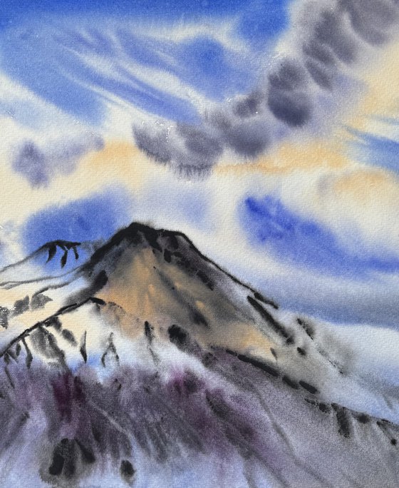 Majestic clouds Volcano Etna