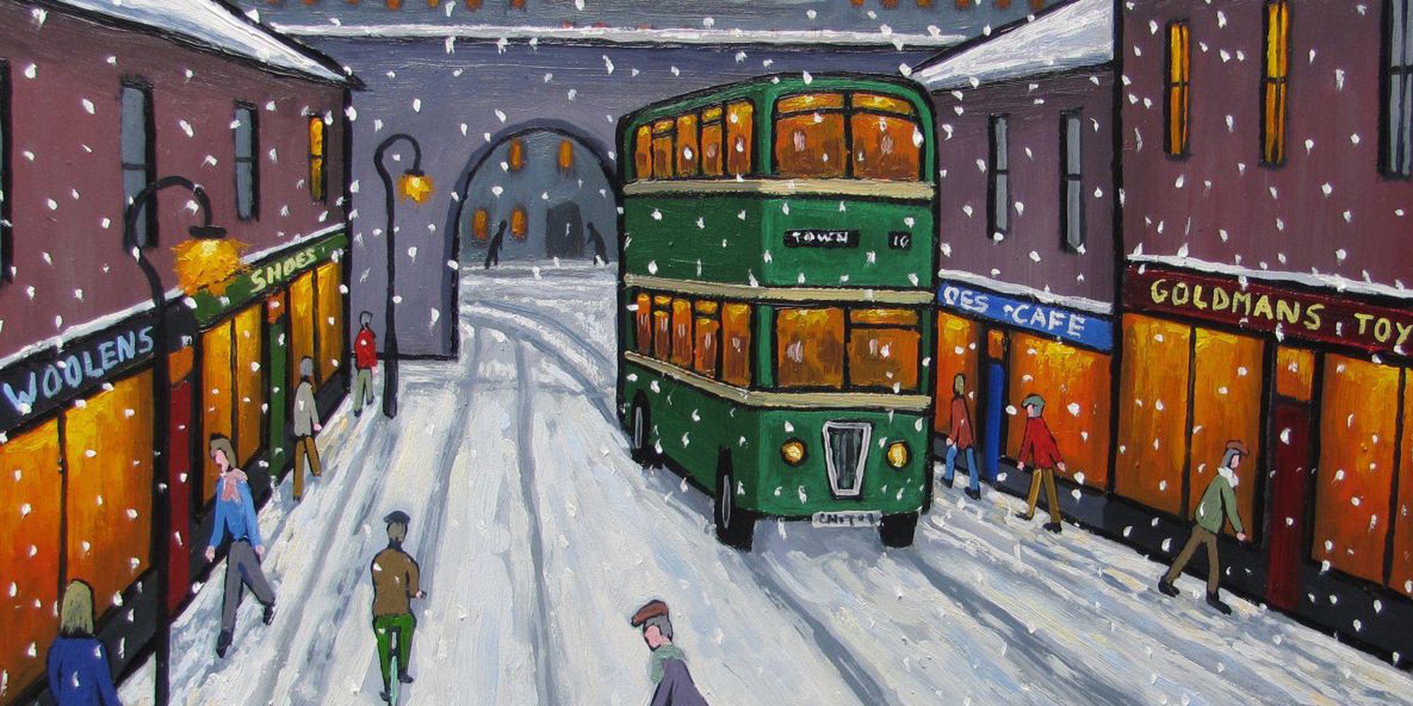 Art of the Day: "Jonathan Shepherd, Snow in Town., 2013" by Jonathan Shepherd