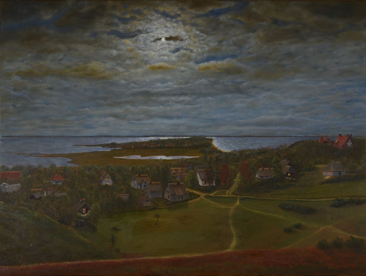 Hiddensee Island in the moonlight by Frank Puschel