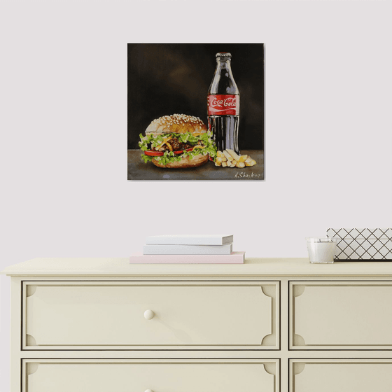 Fast Food, Burger Painting