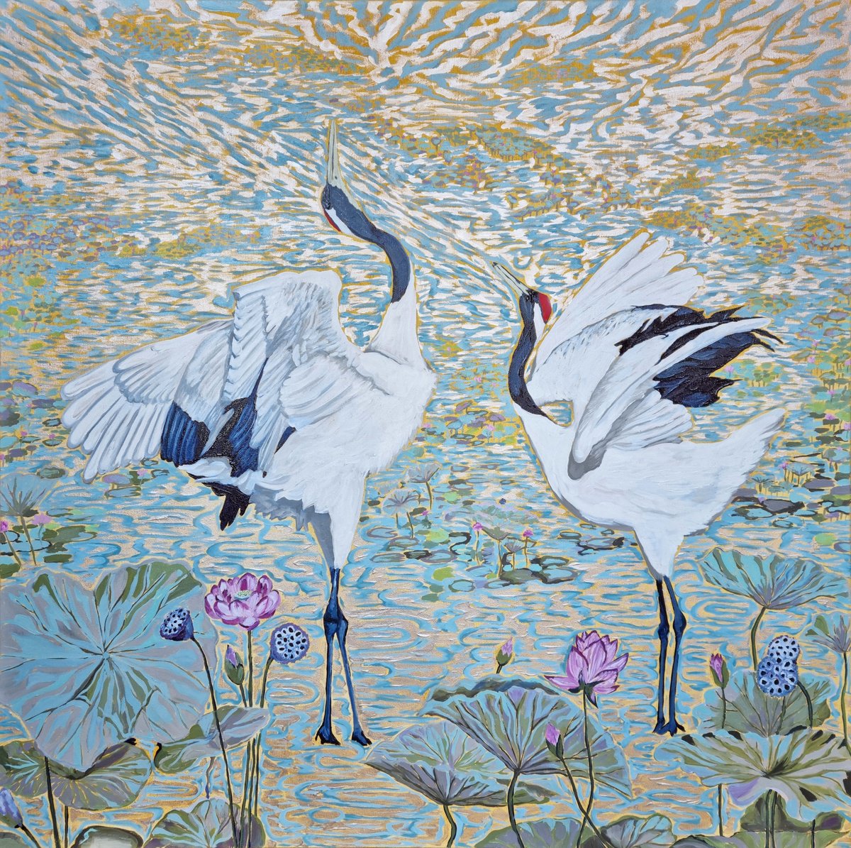 Majestic Cranes by Zulfiya Mukhamadeyeva
