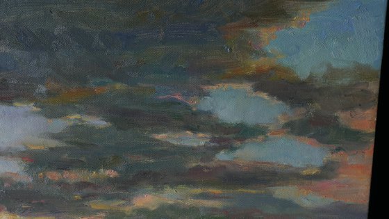 The Beautiful Sunset - sky landscape painting