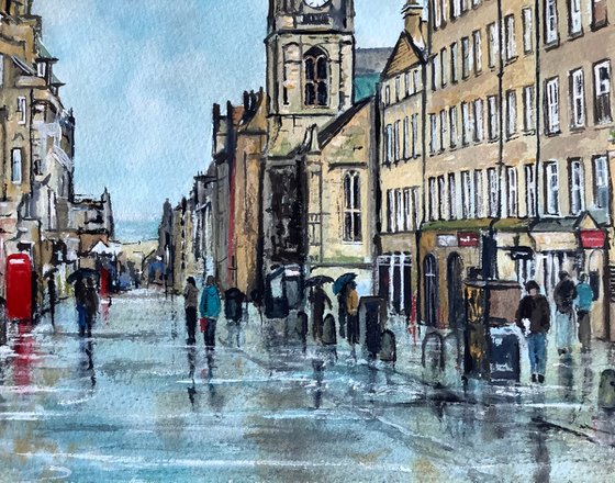 Edinburgh, Royal Mile in the Rain