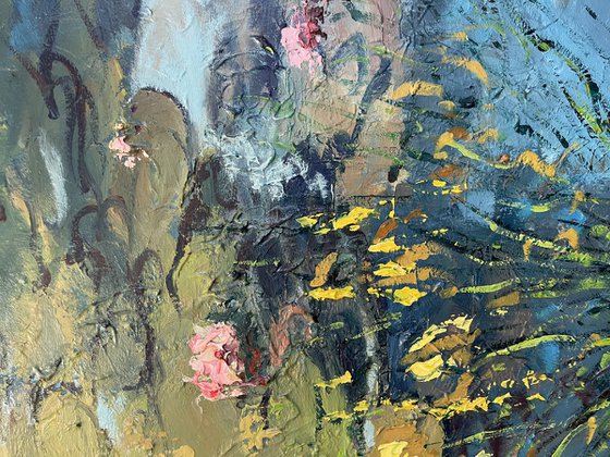 Water Lilies Oil Painting on Canvas