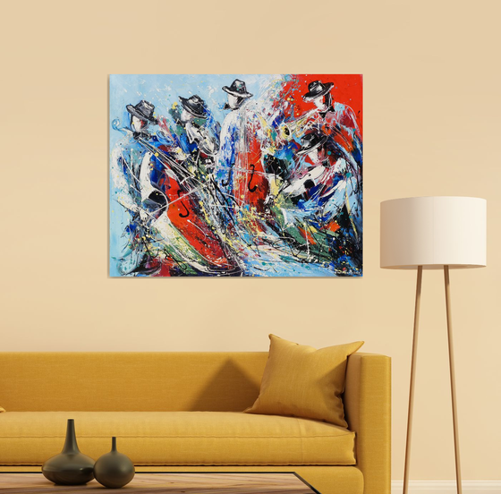 Jazz Band on Canvas