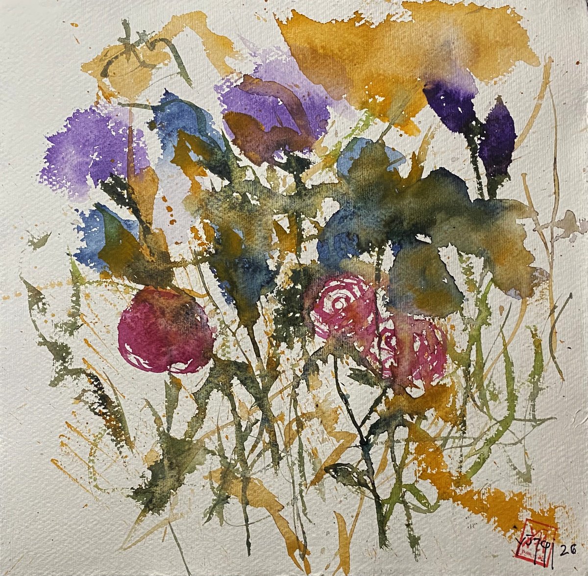 Abstract Watercolour , Ombre D