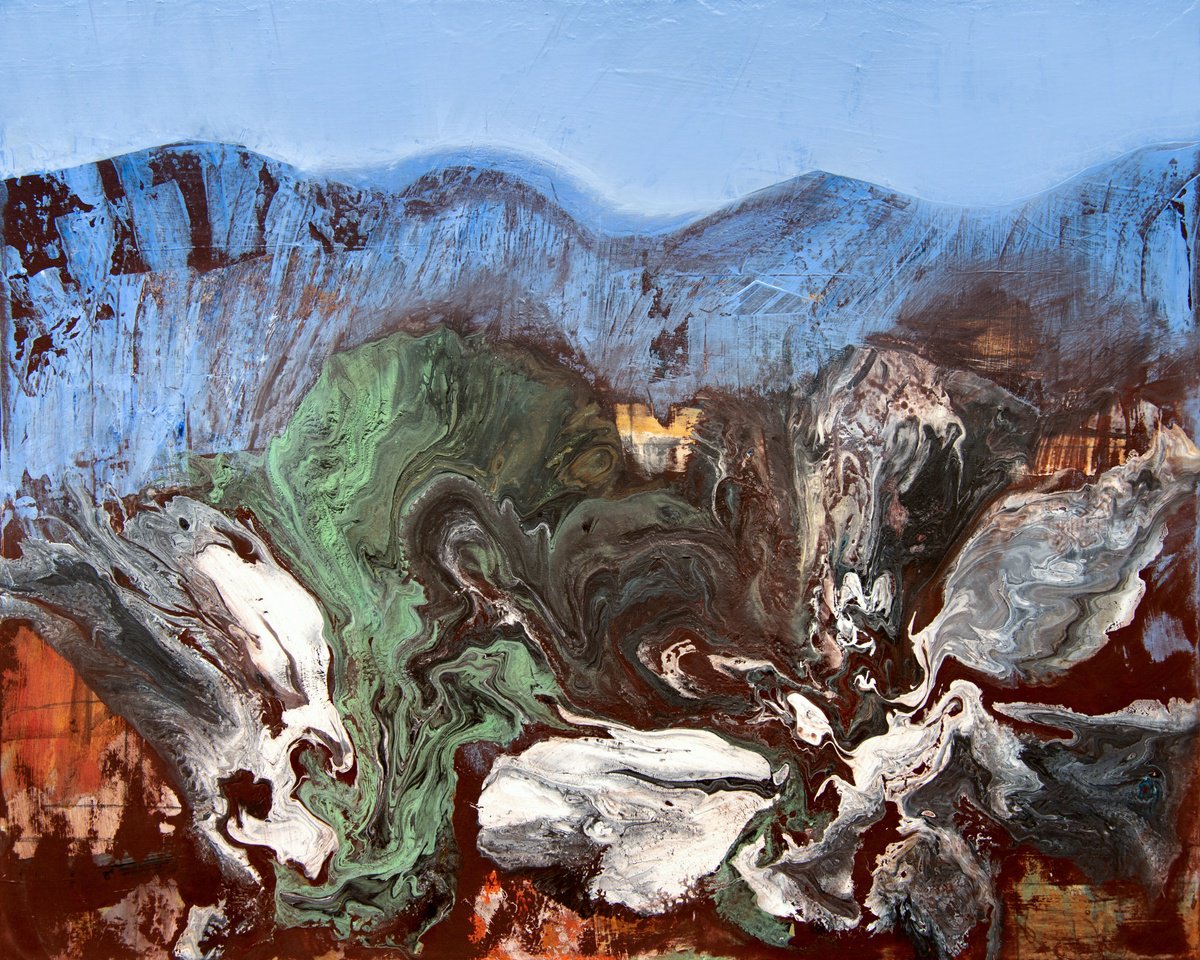  The Lay Of The Land By Elizabeth Anne Fox, 20 X 16, Artwork For Sale On Artfinder