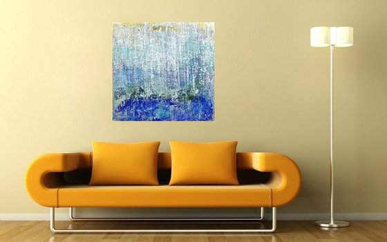 Finding a safe port (n.345) - 95,00 x 90,00 x 2,50 cm - ready to hang - acrylic painting on stretched canvas