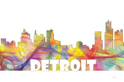 Detroit Skyline MCLR2 by Marlene Watson