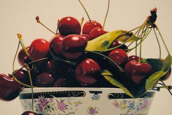 Cherries, Original oil on canvas painting