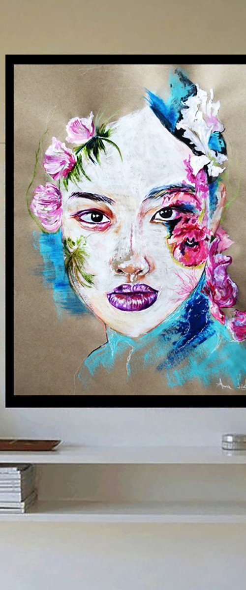 Flower Face / Portrait by Anna Sidi-Yacoub