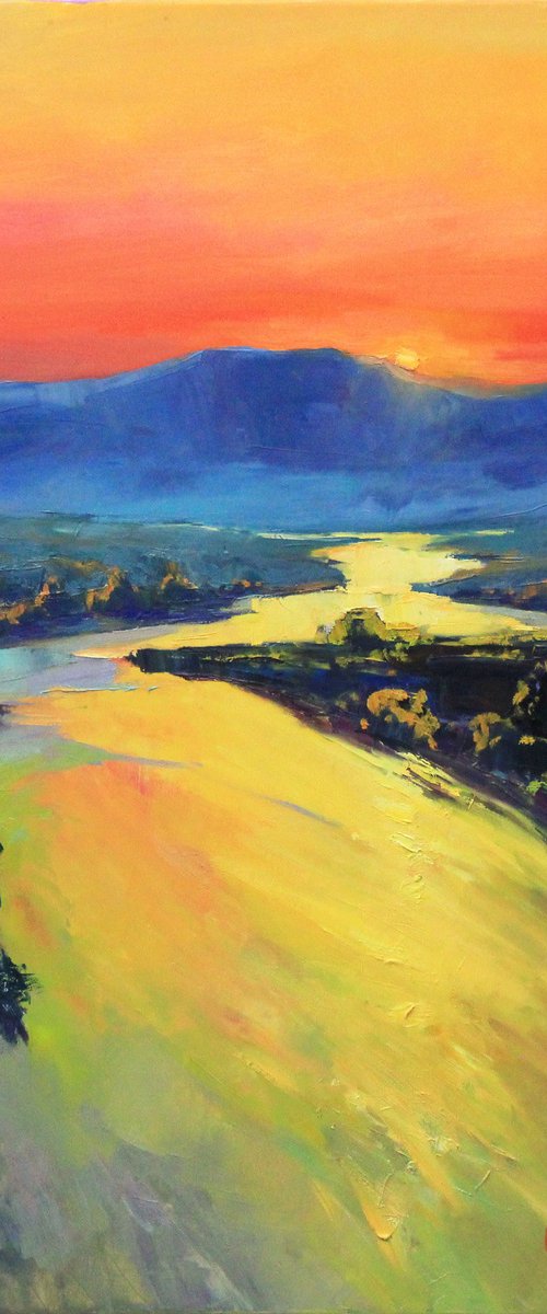 Evening river by Sergei Chernyakovsky