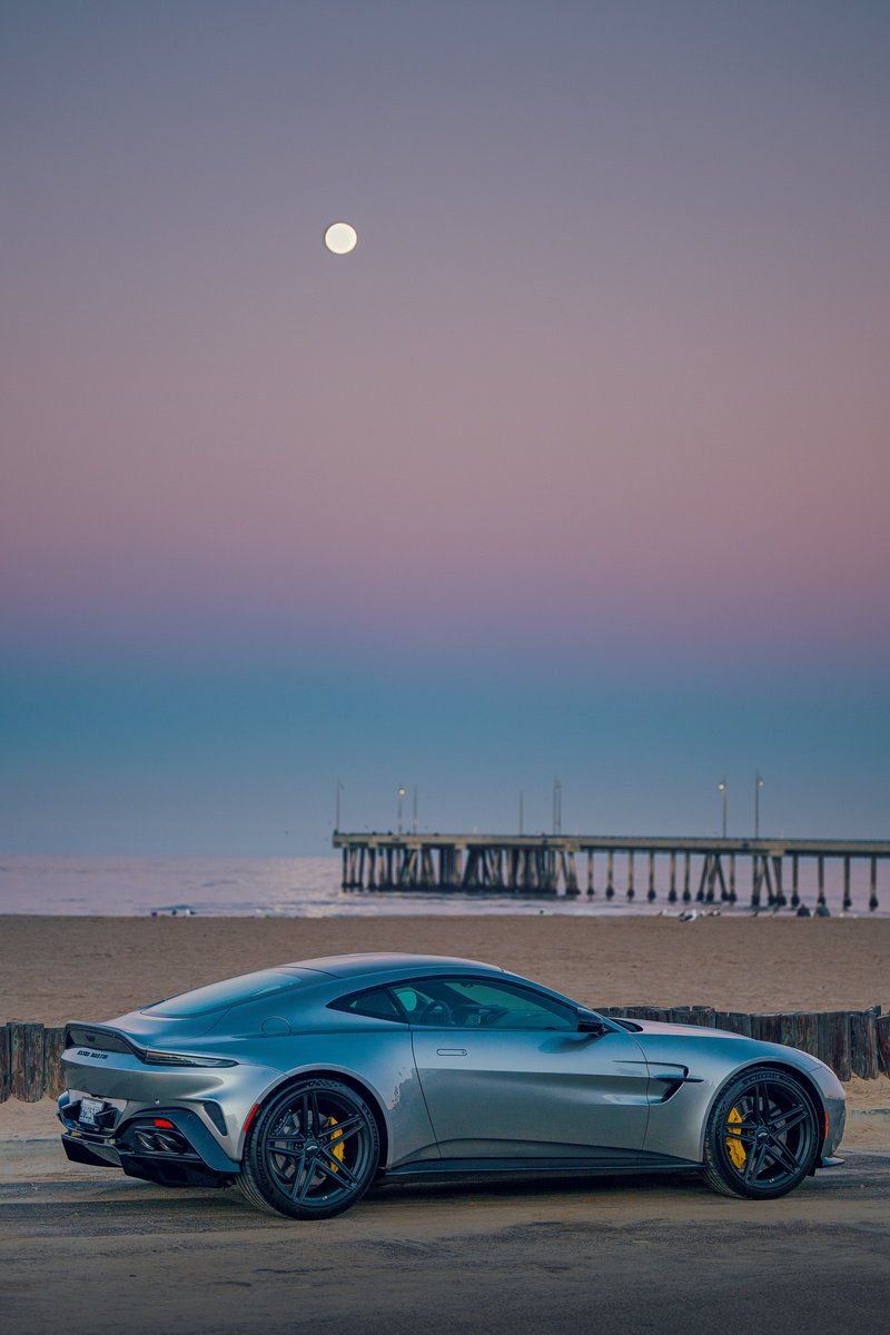 Photorealistic Landscape Photograph By Harv Greenberg, 24 X 36, Moonlit Aston Martin, Original Artwork