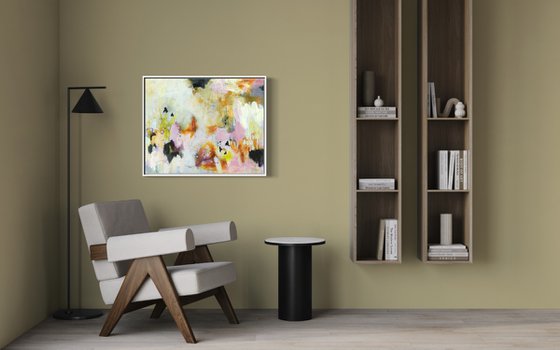 Jardin anglais - Expressive abstract painting - Ready to hang