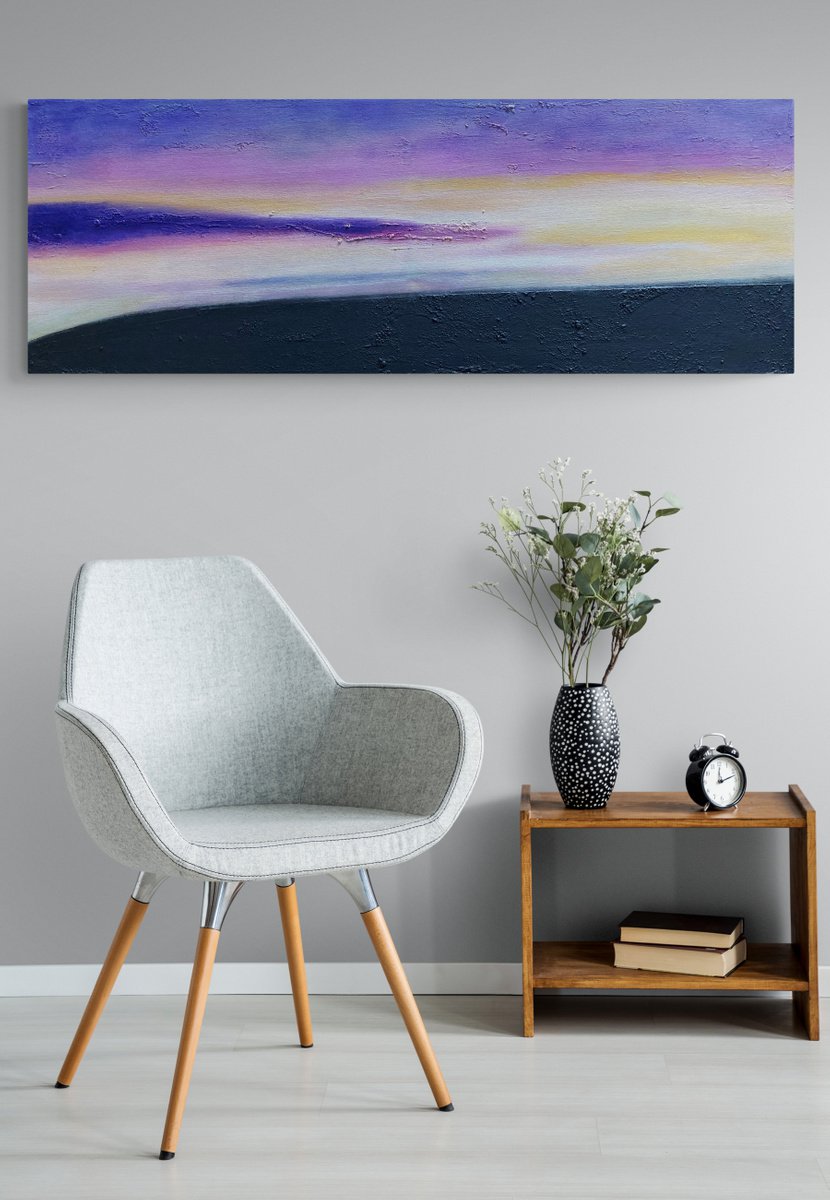 Feeling Peace - Rectangular - Landscape - Abstract - Ready to Hang Up by Alessandra Viola