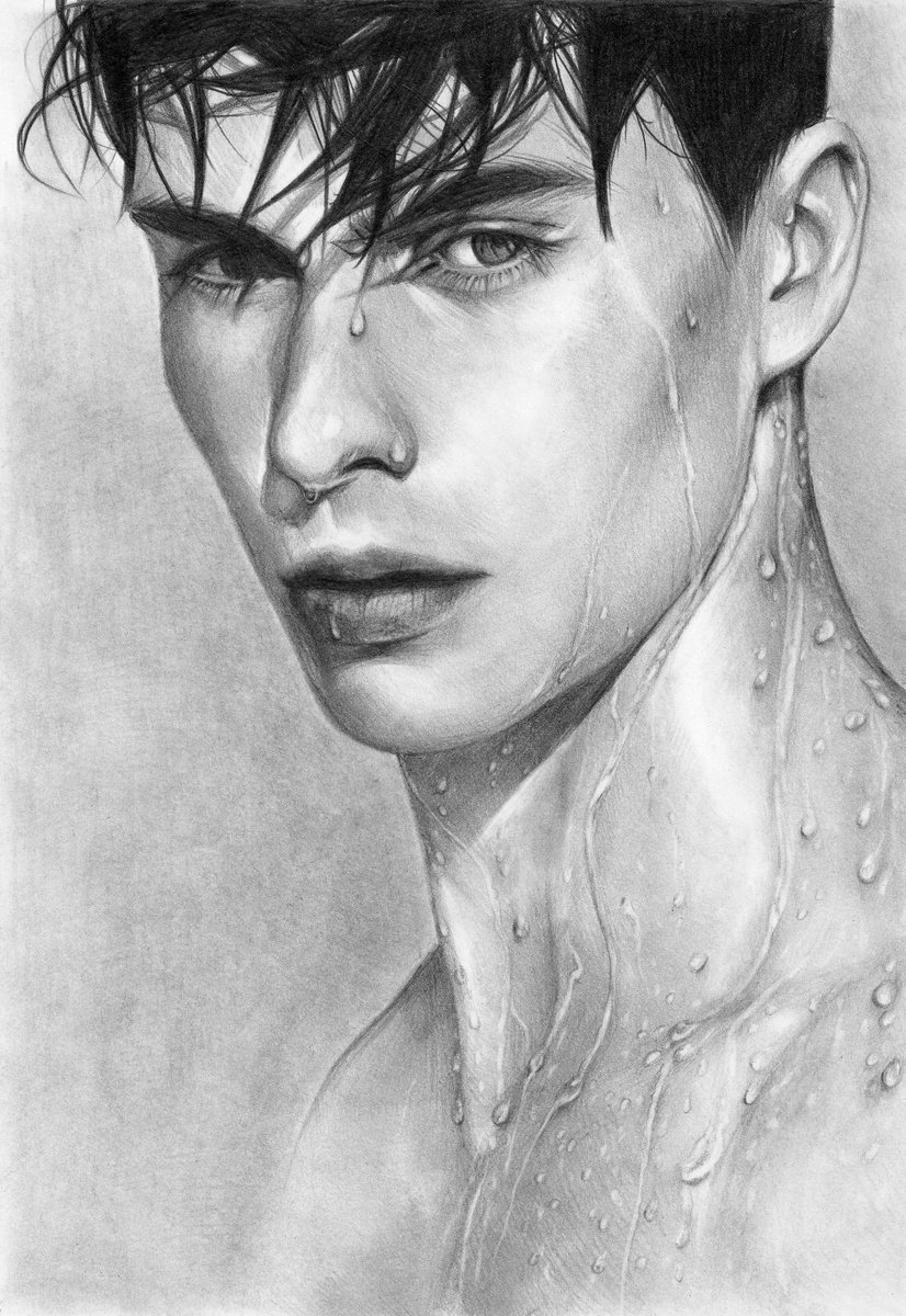 Photorealistic Portrait Pencil Drawing By Anastasia Terskih, 8 X 12, 