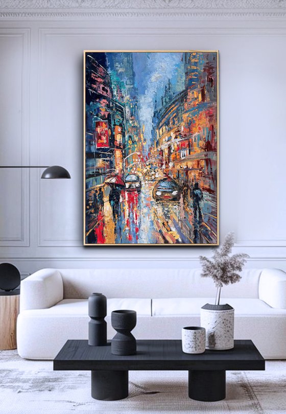 Rainy City Reflections