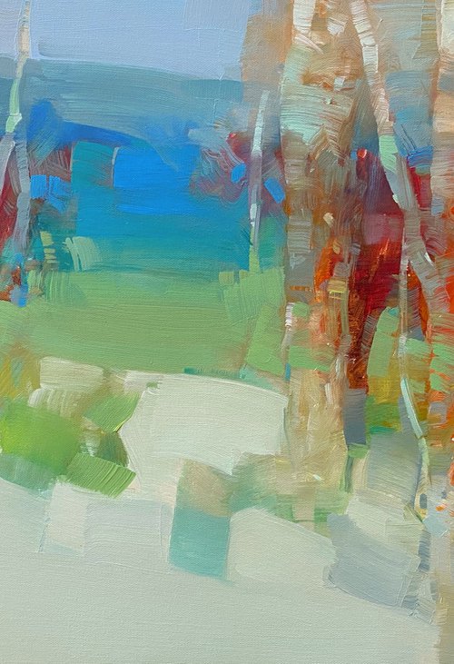 Grove, Original oil painting, Handmade artwork, One of a kind by Vahe Yeremyan