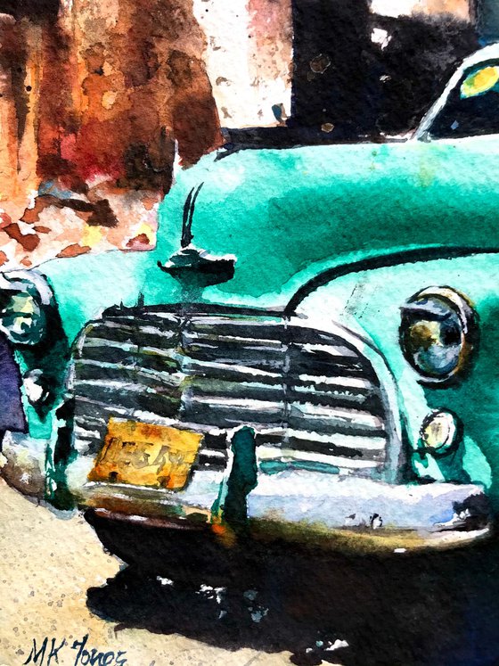 Emerald car in Havana