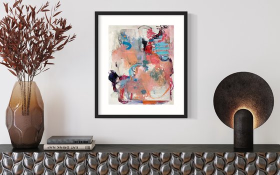 Over Thinking Things - colorful energetic bold abstract painting raw art